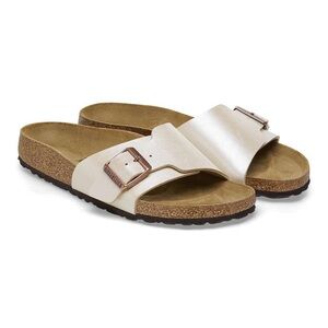 NWT Birkenstock Catalina Slide Sandal Graceful Pearl White Size 42/11 Narrow
